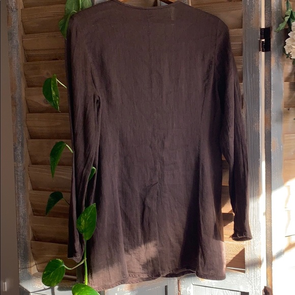 Eileen Fisher Partial Linen & Cotton Tunic - Picture 5 of 11